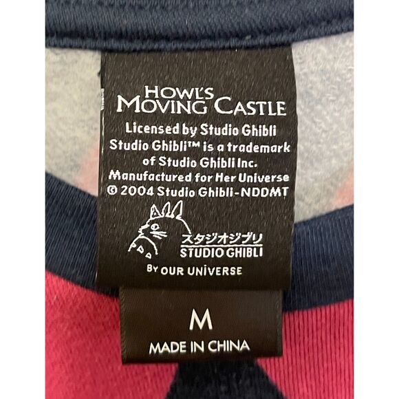 HOT TOPIC Howl's Moving Castle Blue Red Diamond Pullover Sweater Women's Medium - Picture 4 of 10